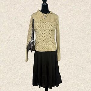 Michael Kors Brown Ruffle Fairycore  Dress